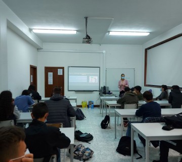 Sessão de sensibilização do GMC aos alunos do 1.º e 2.º ano